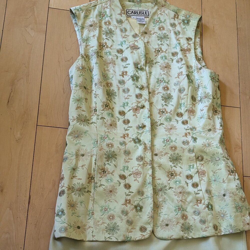 Carlisle Silk Tunic + Coordinating Skirt Size 8